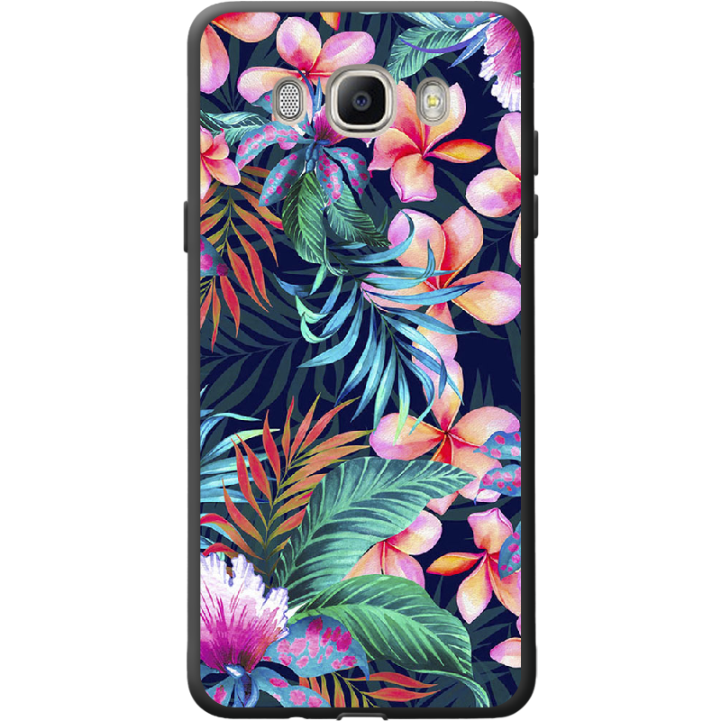 Чехол BoxFace Samsung J510 Galaxy J5 2016 flowers in the tropics Черный силикон (25137-up1971-41569)