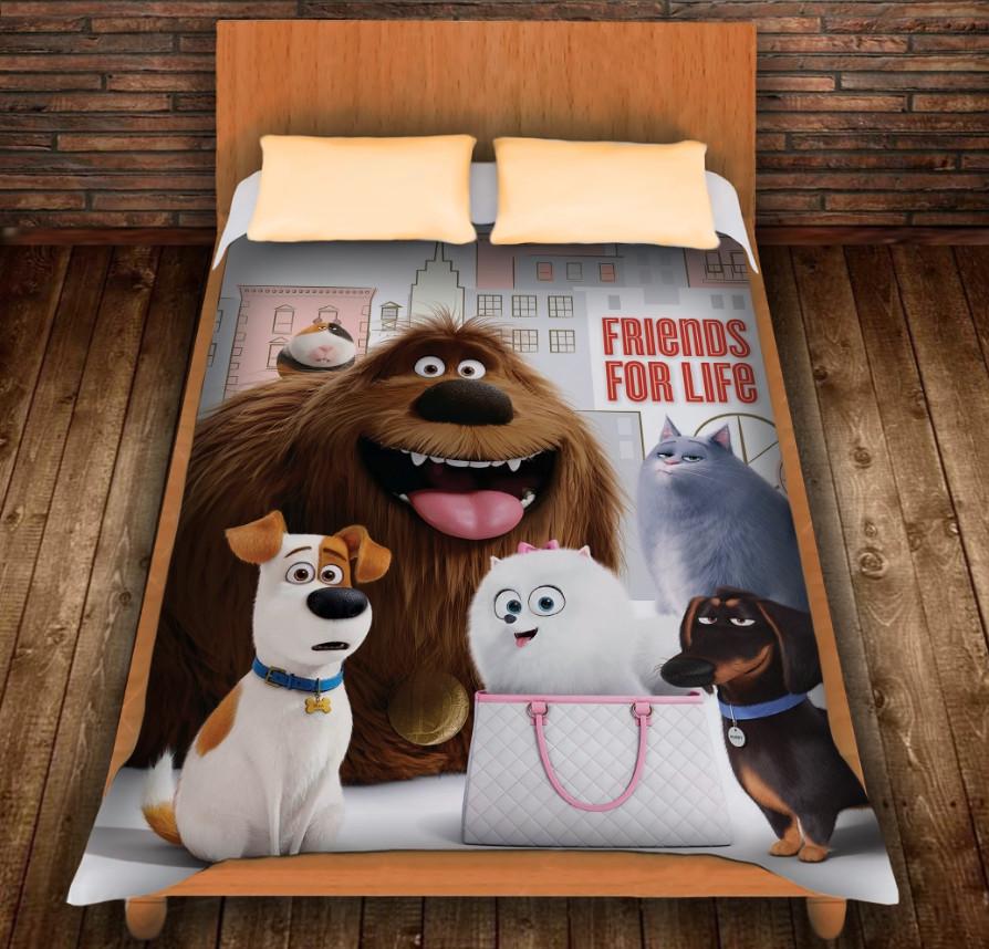 Плед с 3D принтом Секреты домашних питомцев 150x200 см (epi_0276) Плед с 3D принтом Секреты домашних питомцев 150x200 см (epi_0276)