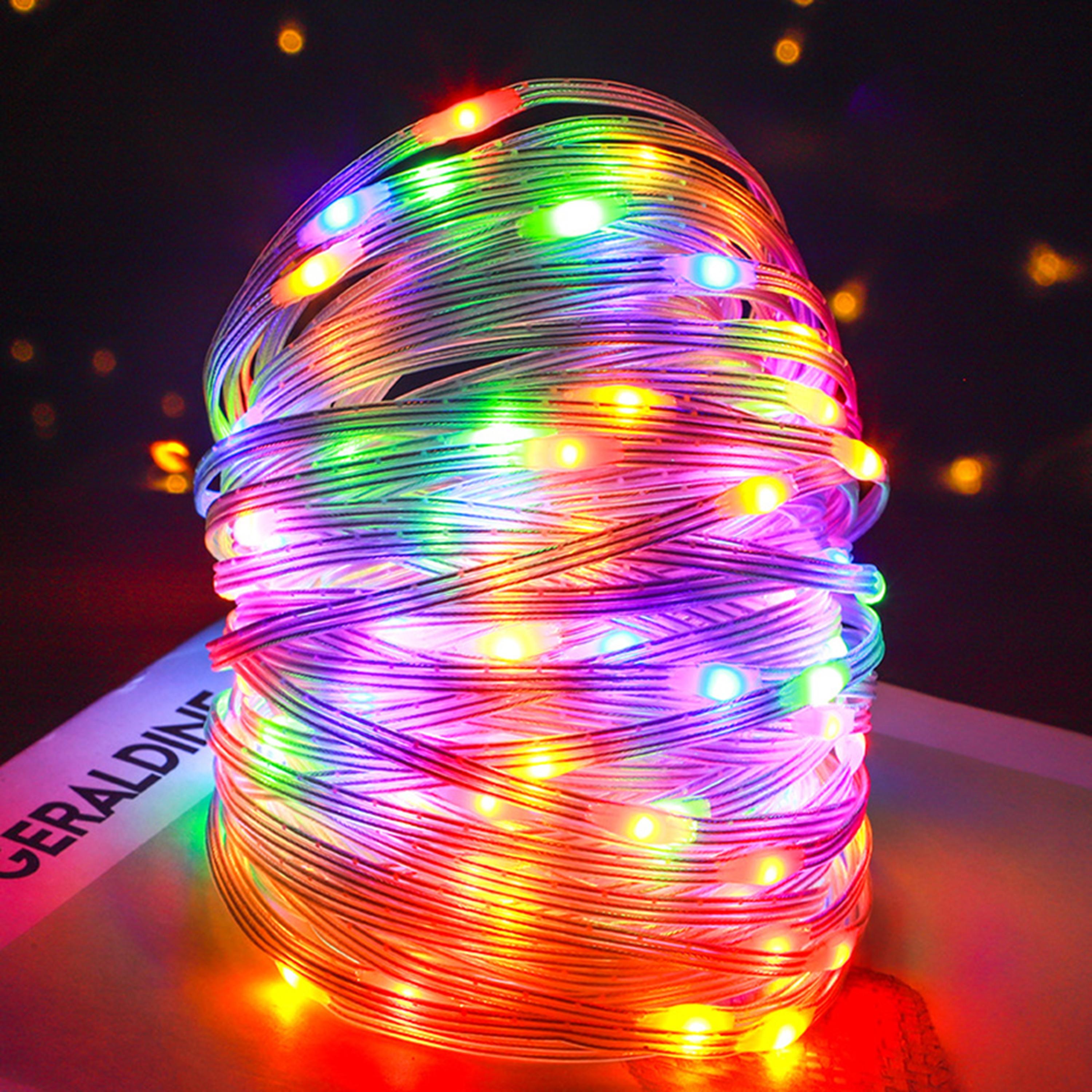 Гірлянда світлодіодна розумна 10 м USB живлення через PowerBank Мультиколір (WLS-23101M)