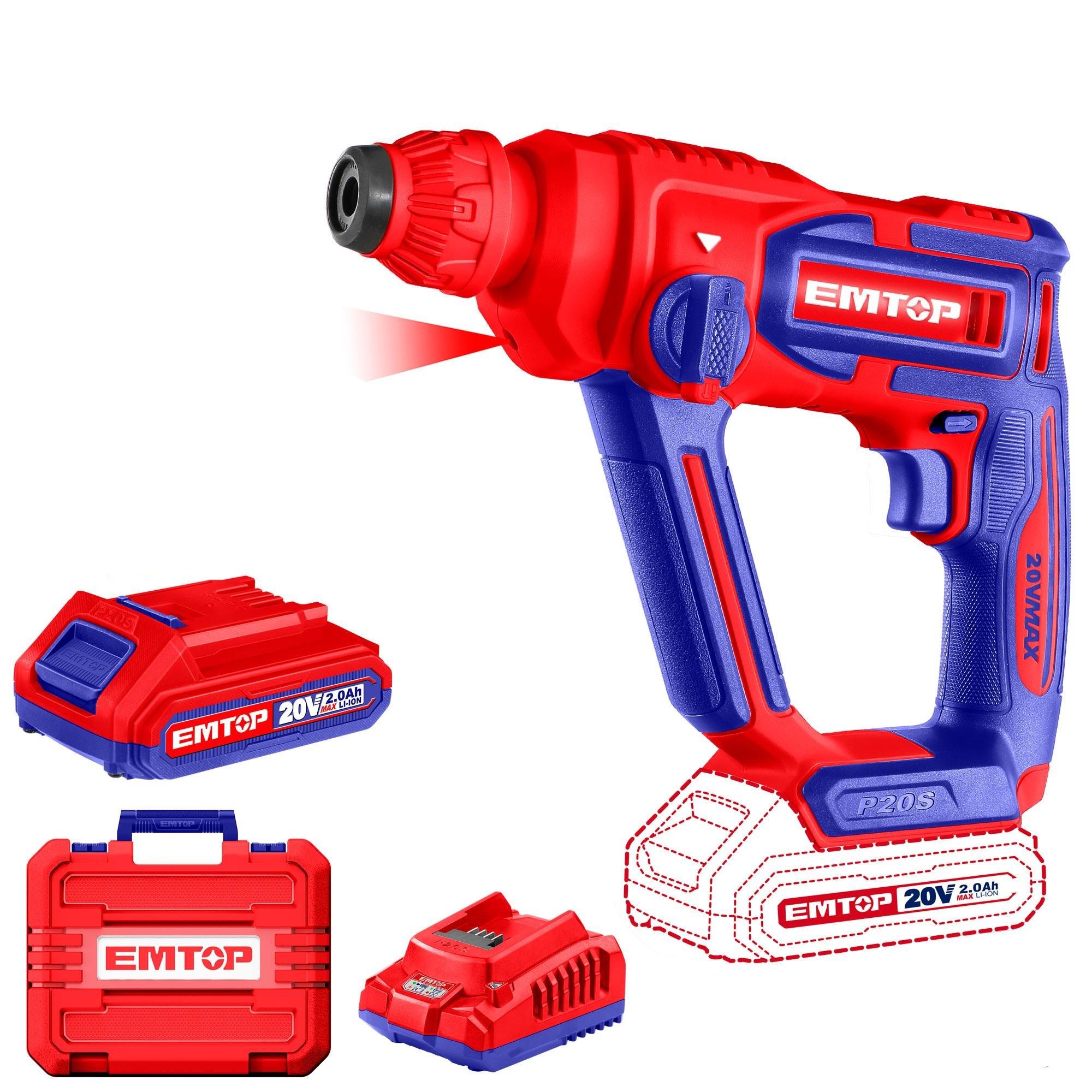 Перфоратор аккумуляторный EMTOP ELRH201681