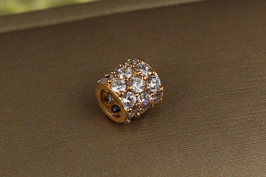 Кулон шарм Xuping Jewelry прямокутниий камені по колу 7 мм Золотистий (2356931955)