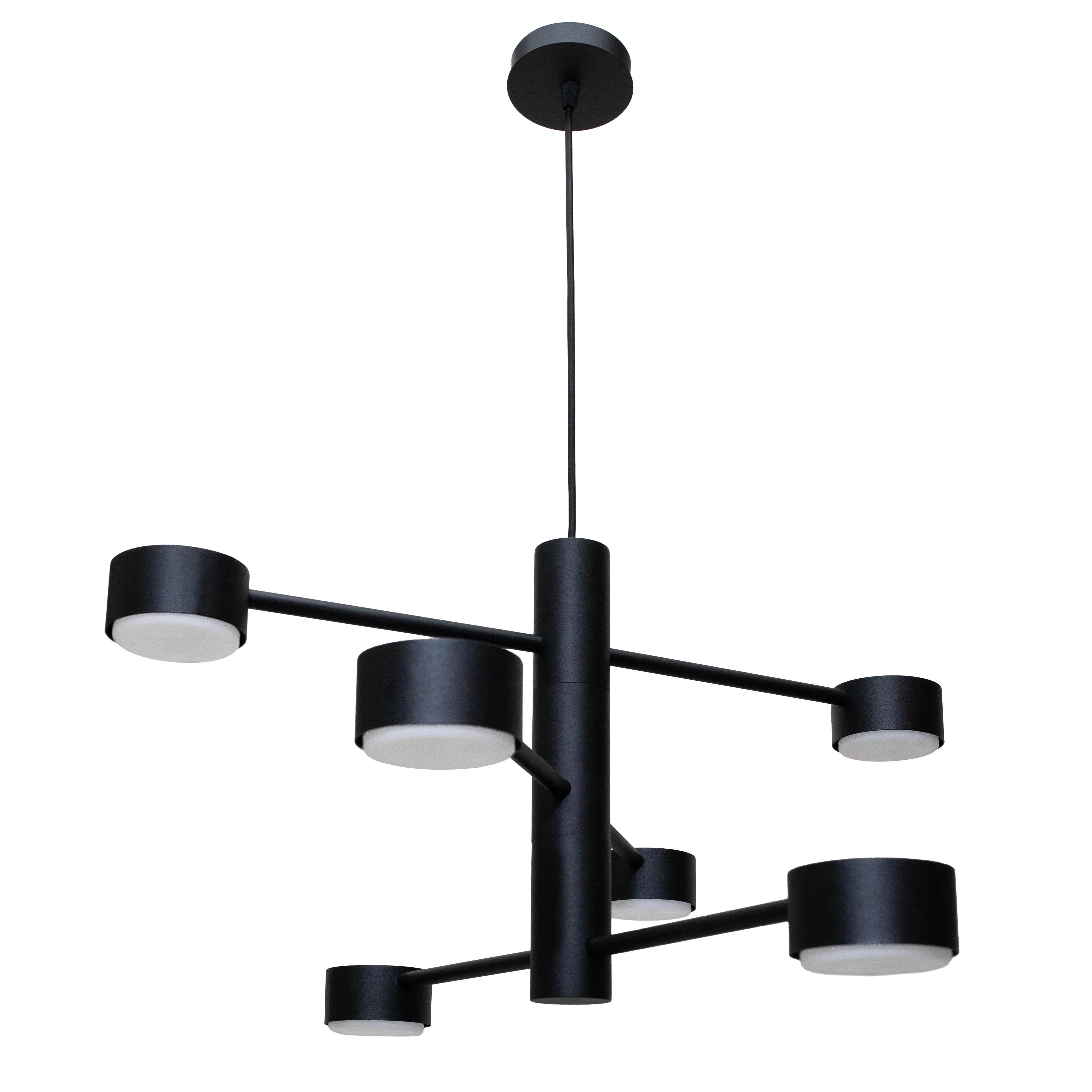 Люстра подвесная MSK ELECTRIC Copter NL 8043-6 BK на шесть плафонов GX53 Черный