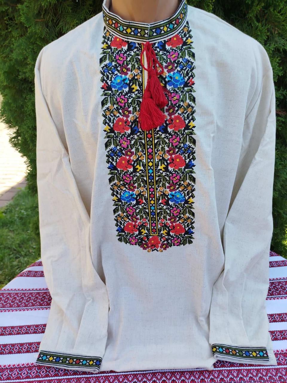 Вишиванка чоловіча Борщівка на льоні р. 44 (29378619)
