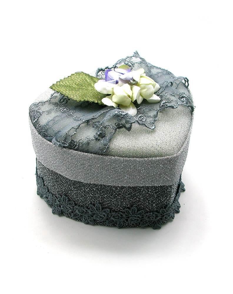 Шкатулка для бижутерии из текстиля 14,5х13,5х12 см