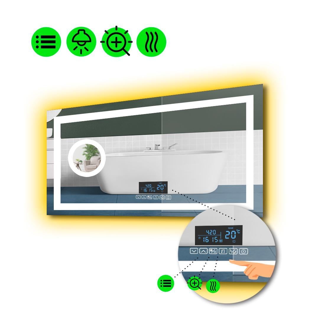 Зеркало с LED подсветкой Karnet с Smart-блоком 90x60 см (8995130)