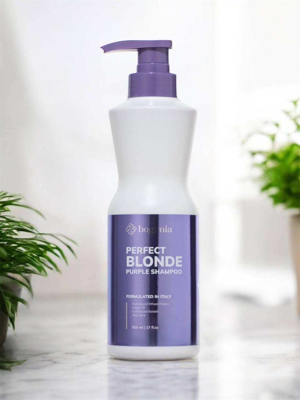 Шампунь для идеального блонда Bogenia Perfect Blonde 500 мл Фиолетовый