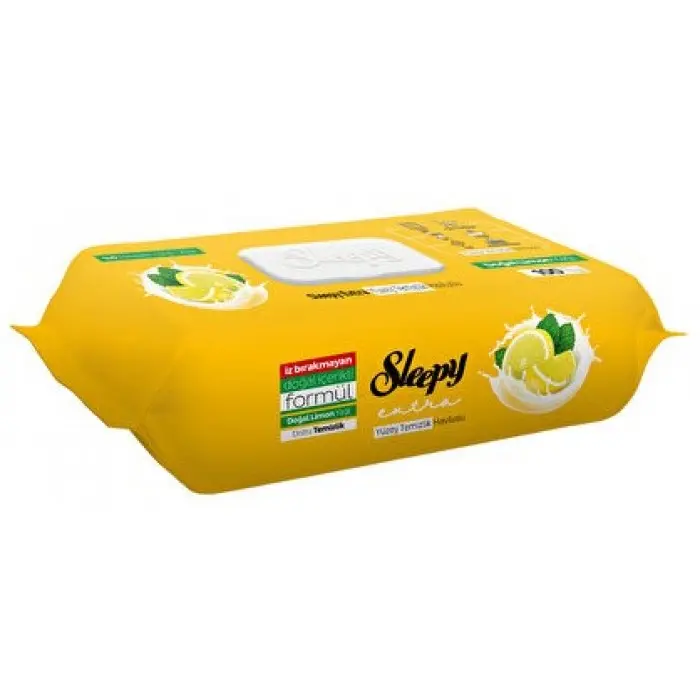 Серветки вологі для прибирання SleepyClean Lemon 100 шт. (000006401)