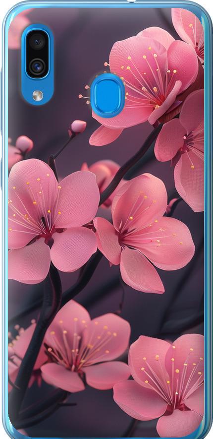 Чехол на Samsung Galaxy A20 2019 A205F Пурпурная сакура (6075t-1761-42517) Чехол на Samsung Galaxy A20 2019 A205F Пурпурная сакура (6075t-1761-42517)