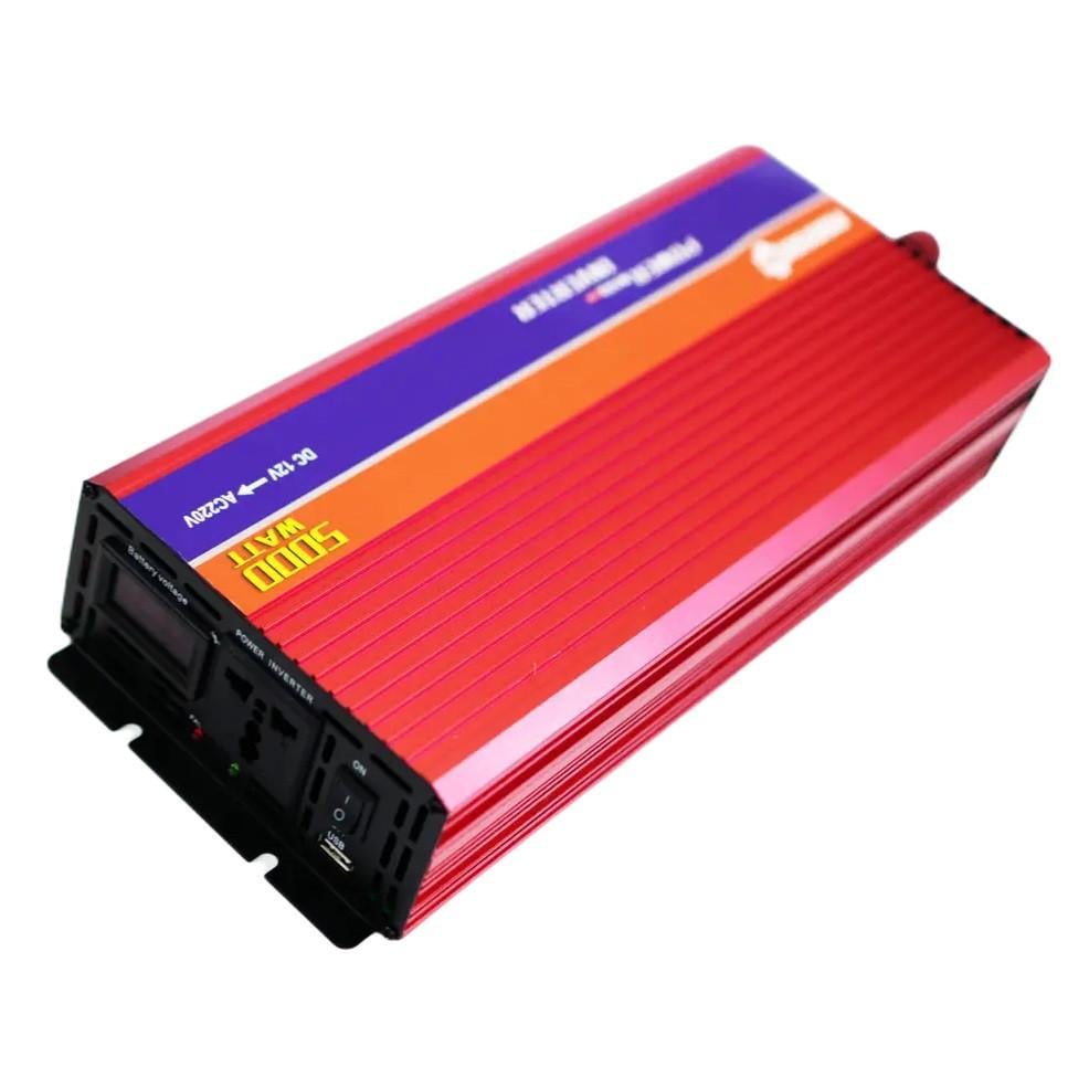Перетворювач напруги Powerone Plus 5000W 12V-220V з функцією плавного пуску Red (3_05767) - фото 2 Перетворювач напруги Powerone Plus 5000W 12V-220V з функцією плавного пуску Red (3_05767) - фото 2