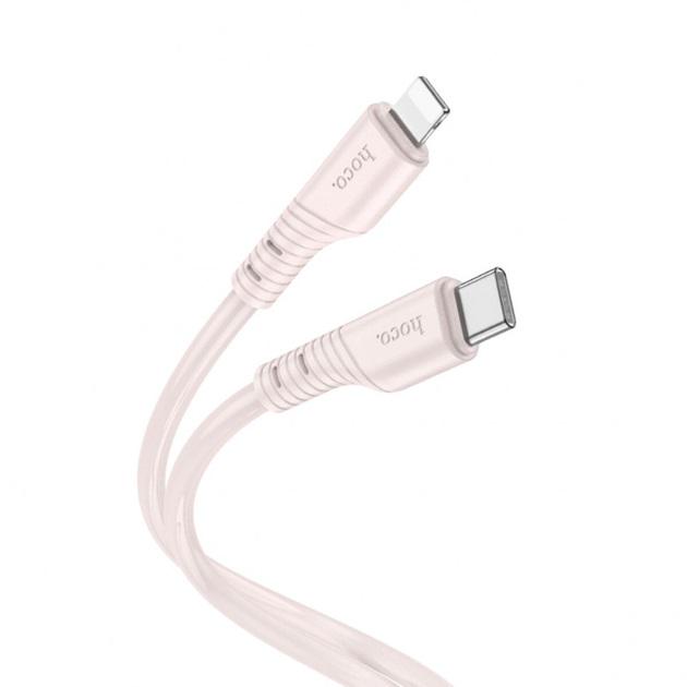 Кабель Hoco X97 Crystal Color Type-C to Lightning 2,4A 1 м 20W Light Pink