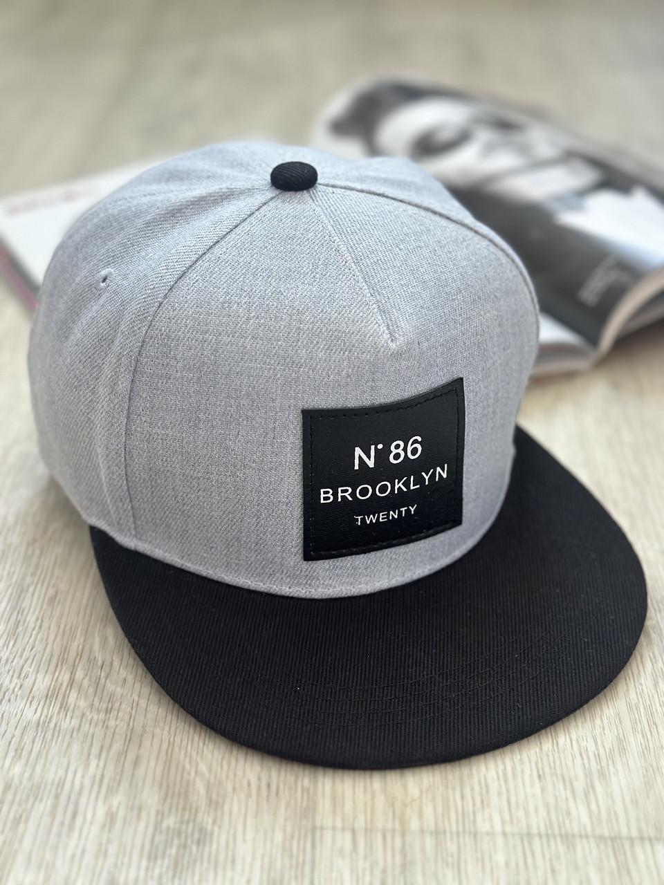 Кепка-снепбек Brooklyn №86 56-61 см Серый (9045)