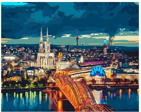 Картина по номерам Brushme Панорама города (GX25936) Картина по номерам Brushme Панорама города (GX25936)