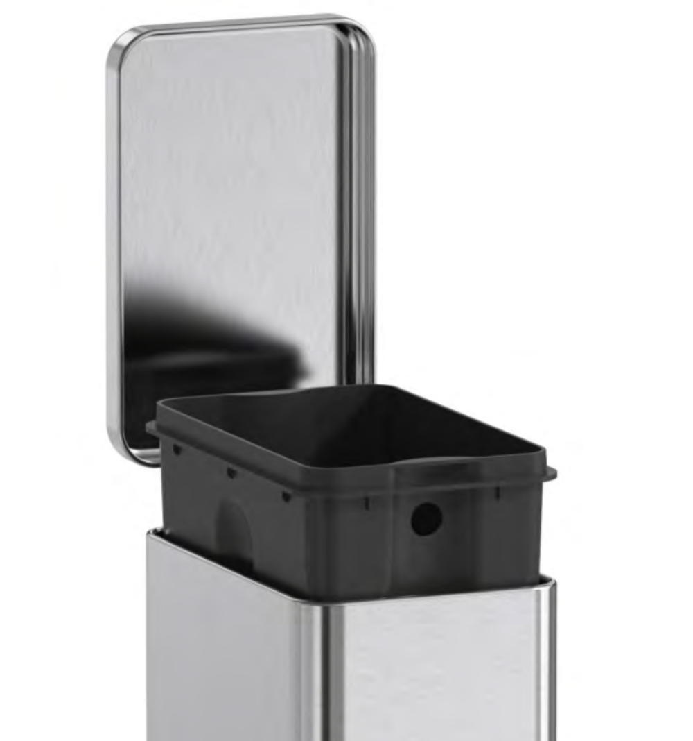 Ведро для мусора KOER TC-010210-02 с плавным закрытием прямоугольное 10 л Нержавеющая сталь (KR5597) - фото 6 Ведро для мусора KOER TC-010210-02 с плавным закрытием прямоугольное 10 л Нержавеющая сталь (KR5597) - фото 6