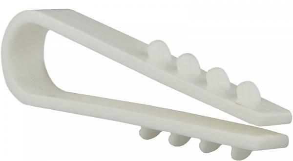 Дюбель-хомут АСКО-Укрем Ø 6 мм для круглого провода полиэтилен 1 шт. Белый (000000881)