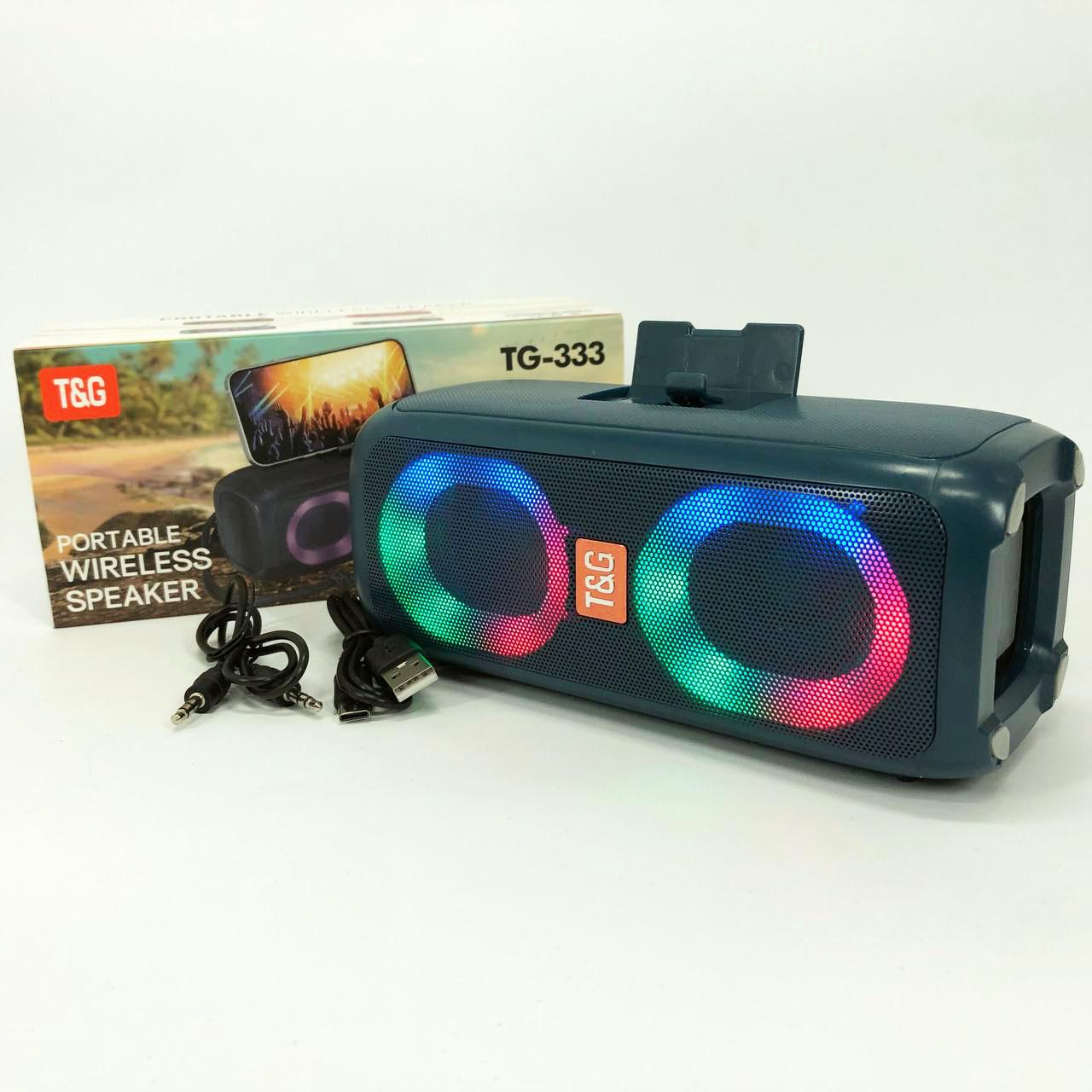 Портативна колонка TG333 2x5W з RGB підсвічуванням - фото 16
