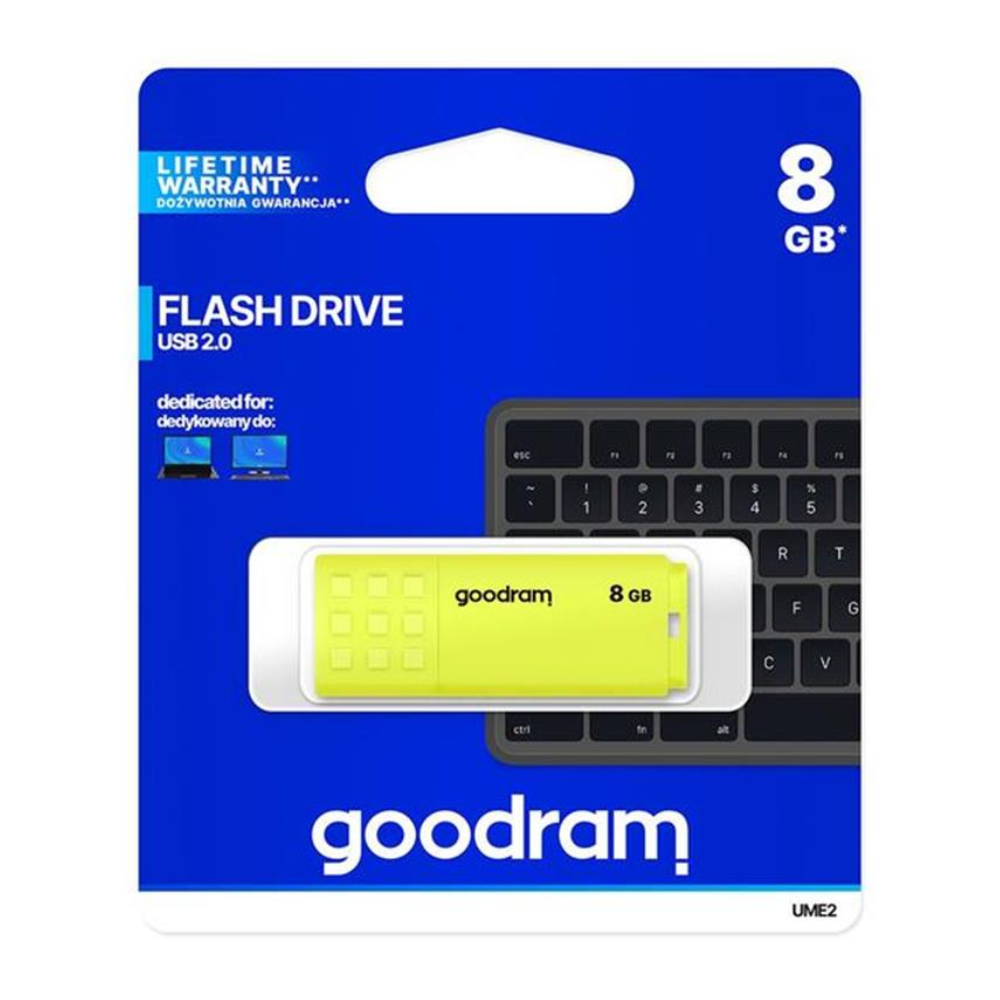 Флеш память USB Goodram UME2 USB 2.0 8 Гб Yellow (UME2-0080Y0R11) - фото 3