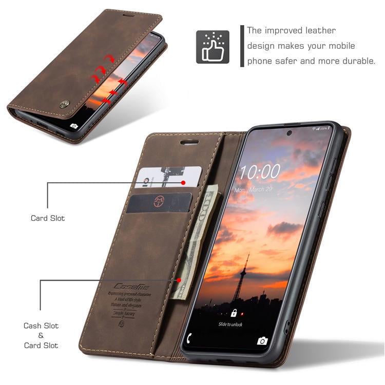 Чехол книжка с магнитом Samsung Galaxy A33 5G A336 CaseMe Dark Brown (29271-05) - фото 6