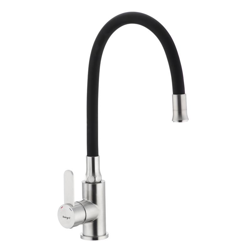 Смеситель для кухни IBERGRIF M22119-2 с гибким силиконовым изливом IB0063