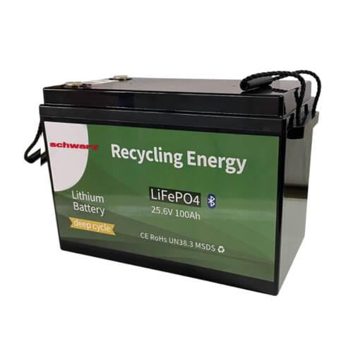 Аккумулятор литий-железо-фосфатный Schwarz 25,6V 100 Ah BMS + Bluetooth (sch25.6V100B)