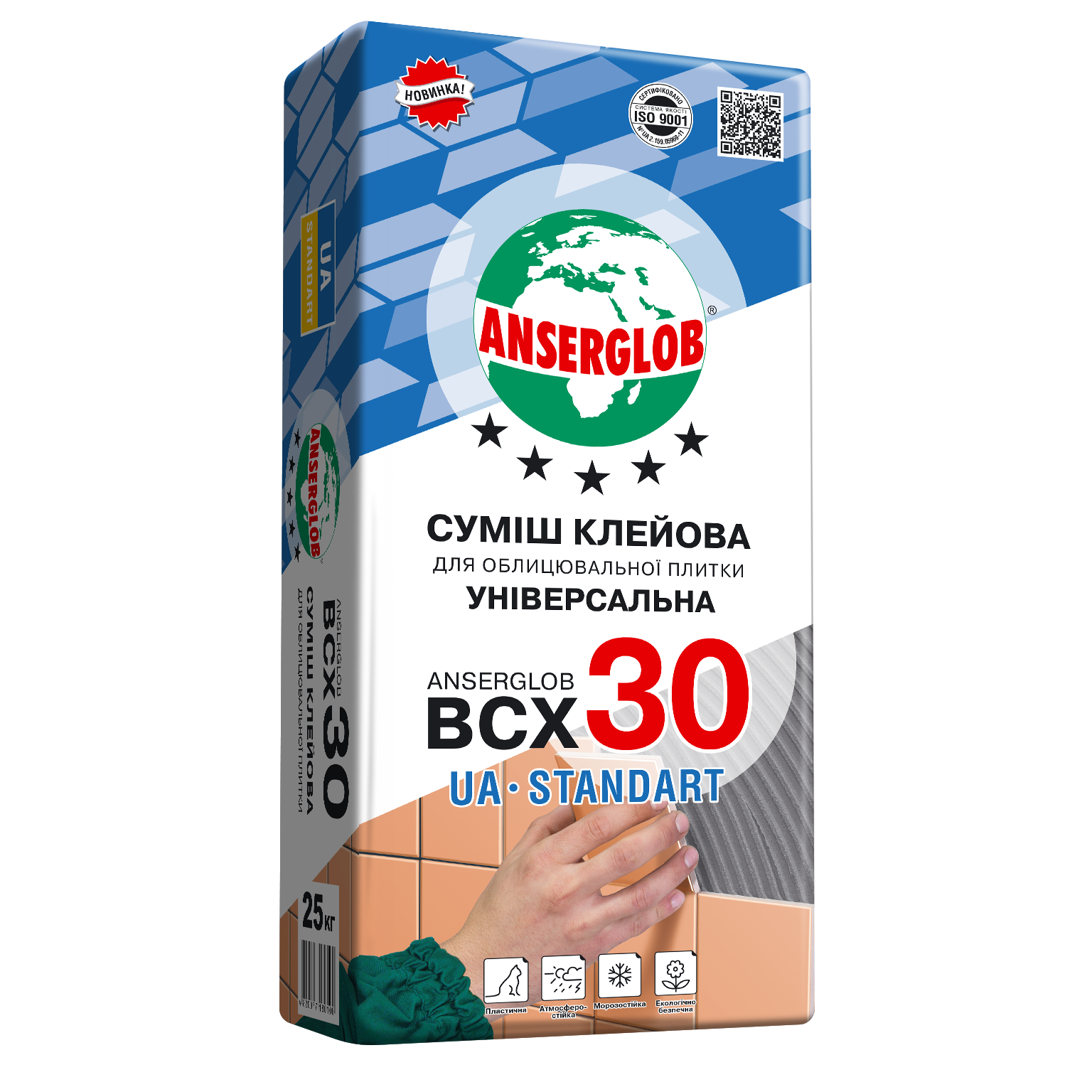 Клей для плитки Anserglob ВСХ 30 25 кг (30023)