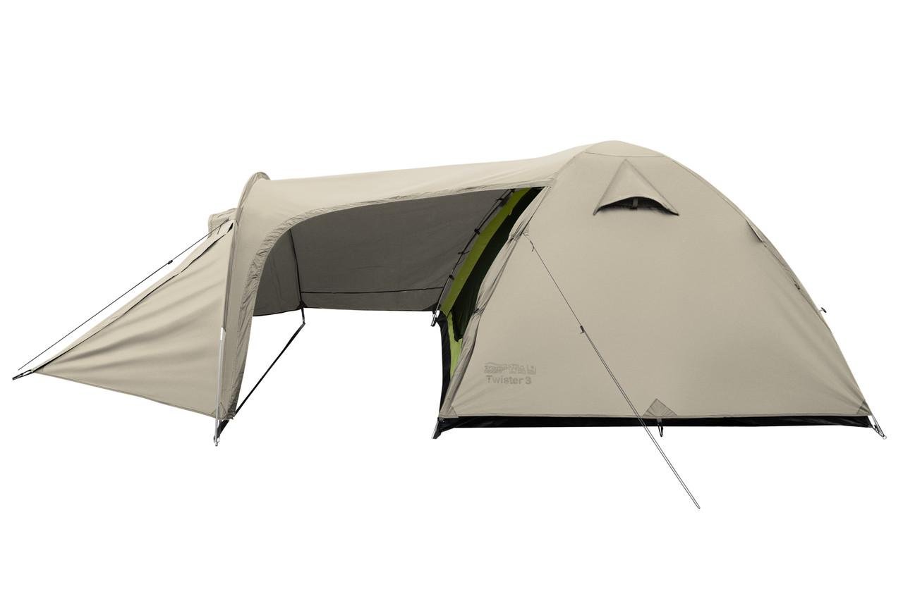 Палатка кемпинговая Tramp Lite Twister 3 с большим тамбуром Песочный (UTLT-024-sand) - фото 4