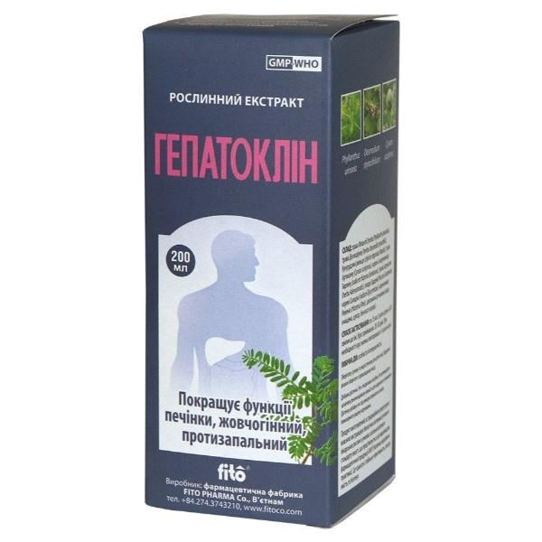 Комплекс для профілактики печінки Fito Pharma Гепатоклін рідкий екстракт 200 мл 13 порцій (000022907)