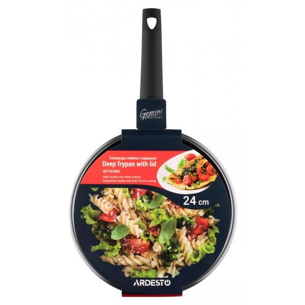 Сковорода Ardesto Gemini Gourmet Viareggio з кришкою AR1924GDL 24 см