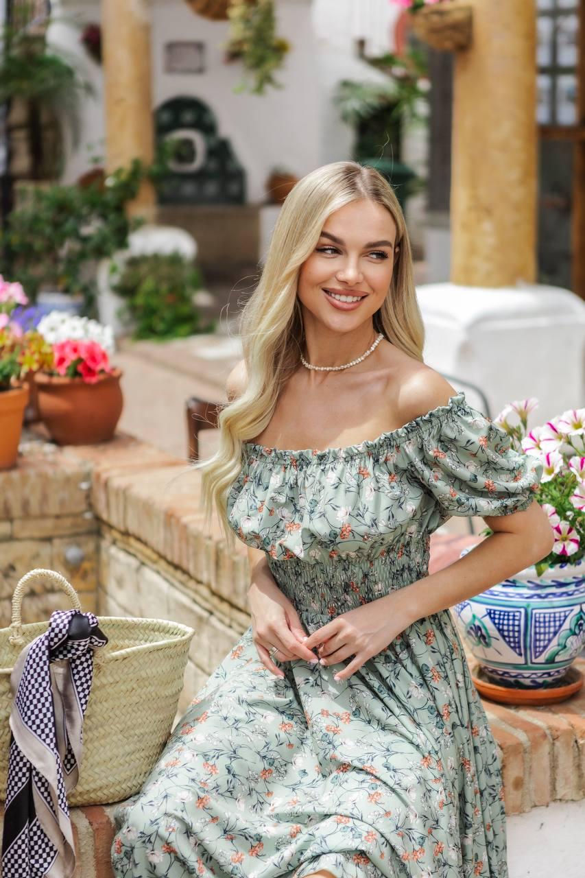 Платье женское софт р. 42-48 Оливковый (Р5041-В36/Д) - фото 9