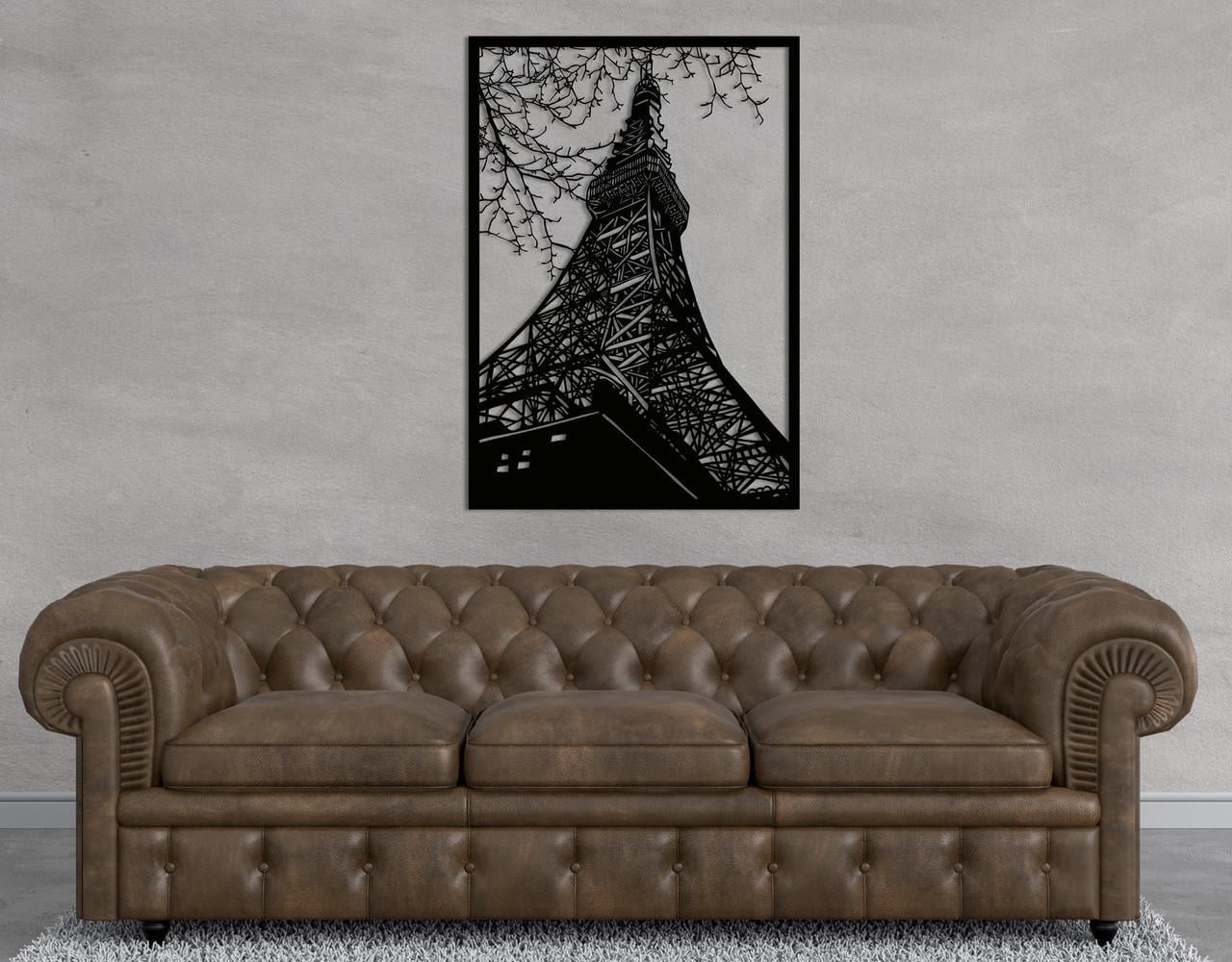 Декоративное панно на стену Upwood Decor The Eiffel Tower 71,5х50 см Black (1549075890)