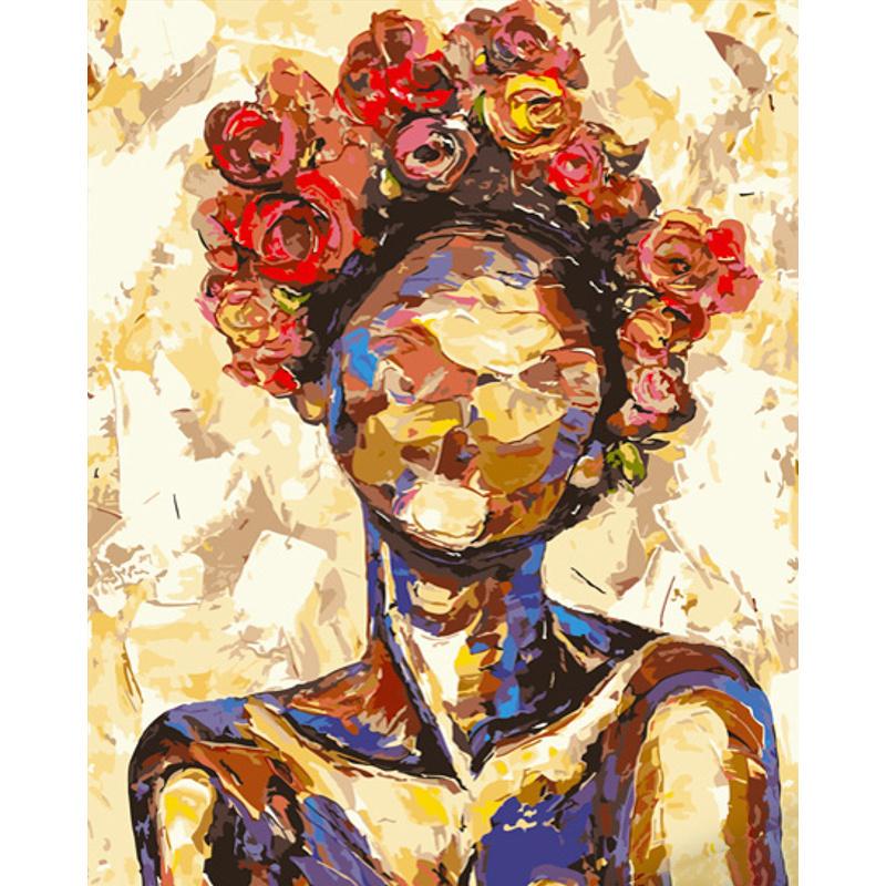 Картина по номерам Strateg Премиум Женская текстура 40x50 см (GS769)