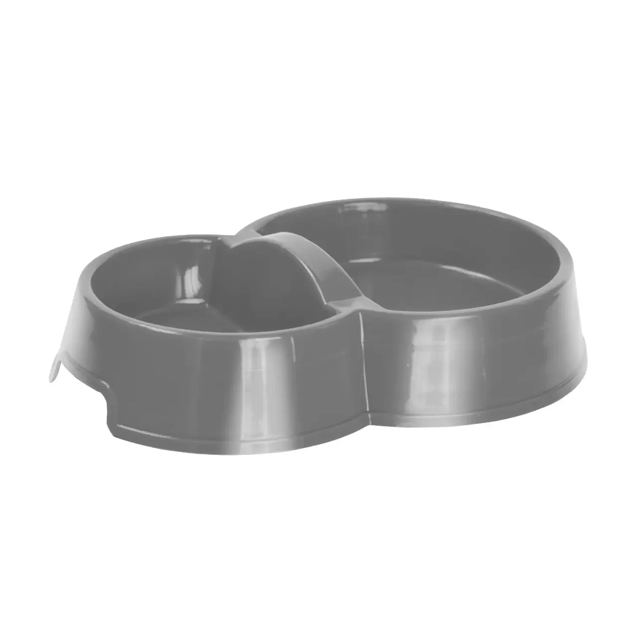Миска подвійна для котів і собак вісімка пластикова (2296432984)