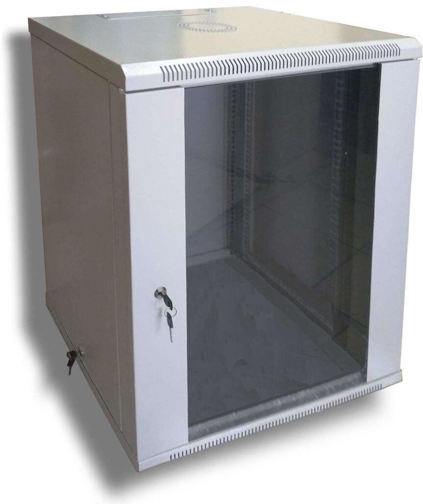 Шафа Net-server настінна розбірна 15U 19" 600x600 мм Чорний (WMNC66-15U-FLAT-BLACK)