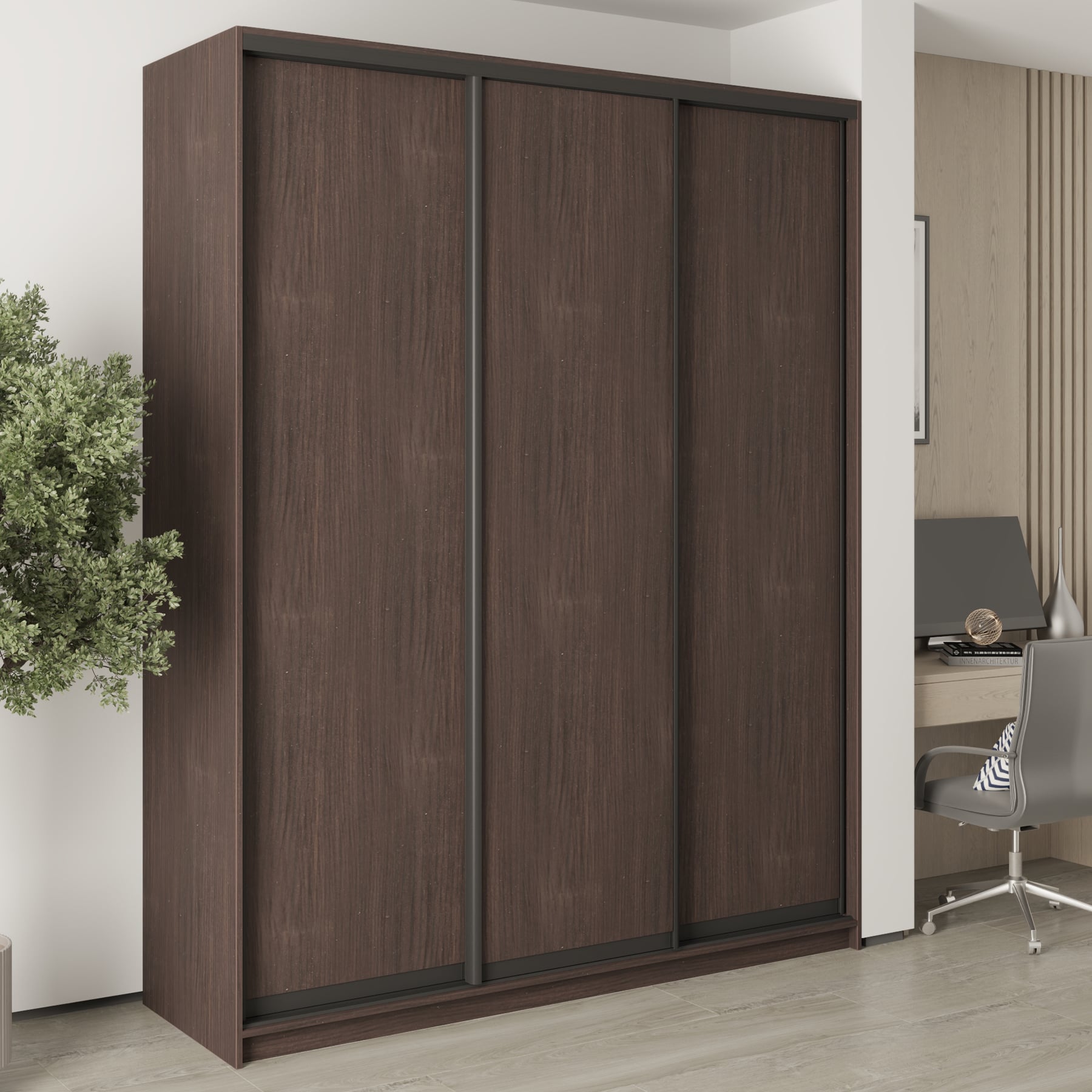Шкаф-купе трехдверный Mebel Star Стандарт BG MBS-8617 190х45х240 см Дуб ристрето (1008028) Шкаф-купе трехдверный Mebel Star Стандарт BG MBS-8617 190х45х240 см Дуб ристрето (1008028)