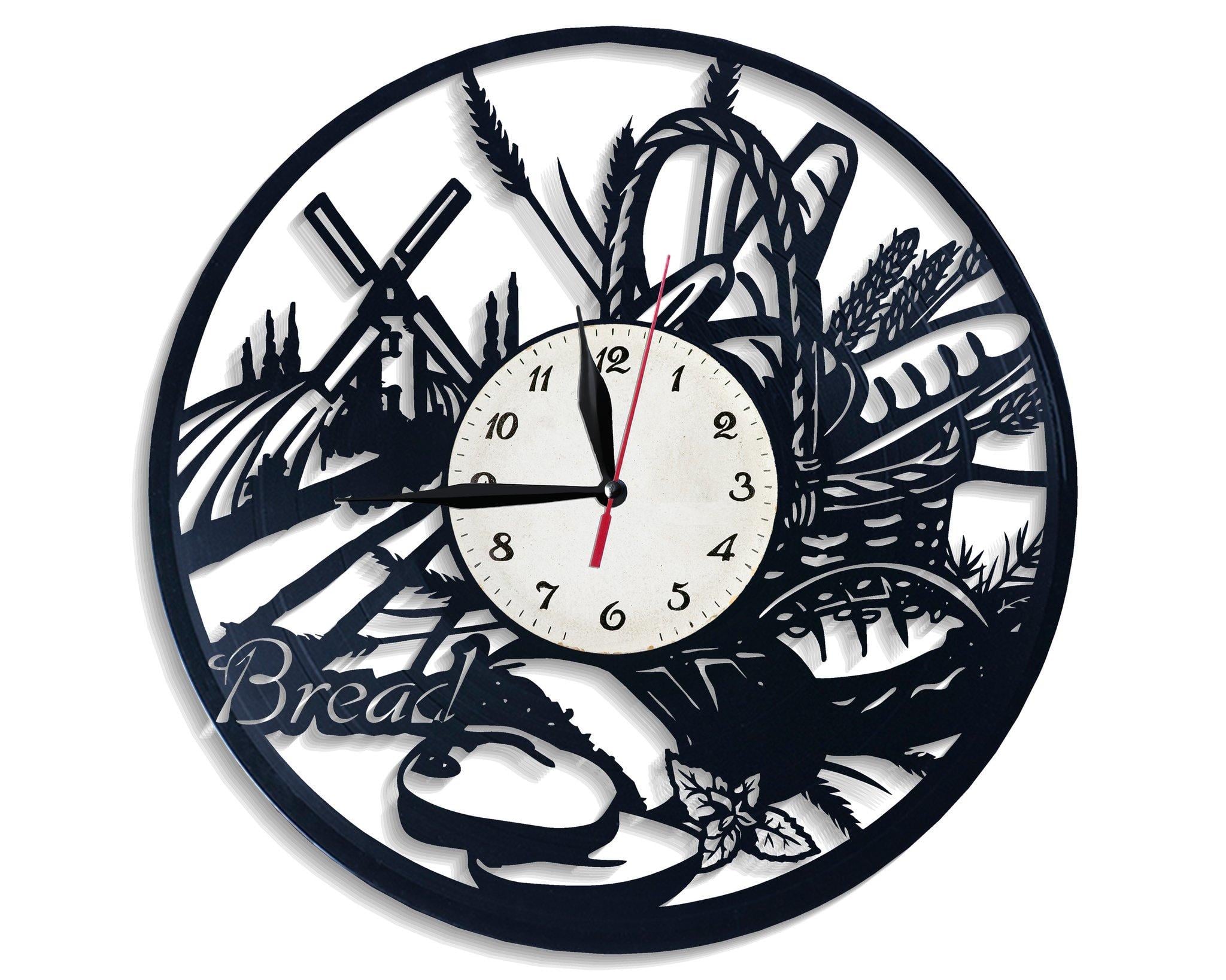 Часы настенные Хлеб 2543 из виниловой пластинки