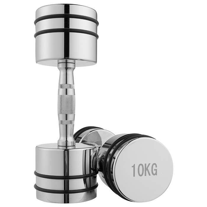 Гантель гумове кільце 10 кг 1 шт. Хром (80034D-10) - фото 2 Гантель гумове кільце 10 кг 1 шт. Хром (80034D-10) - фото 2