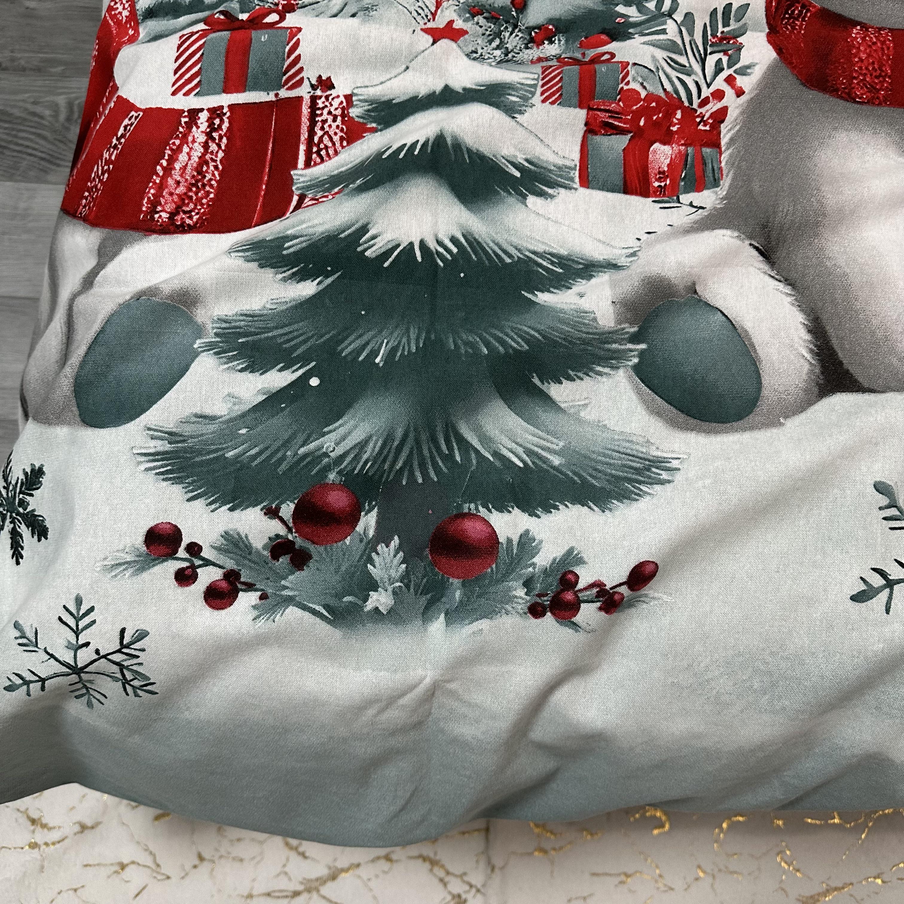 Комплект постільної білизни байкова Зимовий євро Сірий (байка 5-3) - фото 8