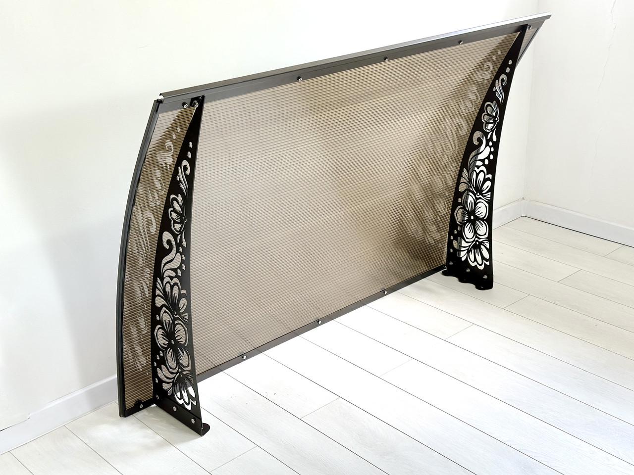 Навес-козырек Цветы 2 сотовый поликарбонат 6 мм 100х80 см (2702252) - фото 4 Навес-козырек Цветы 2 сотовый поликарбонат 6 мм 100х80 см (2702252) - фото 4