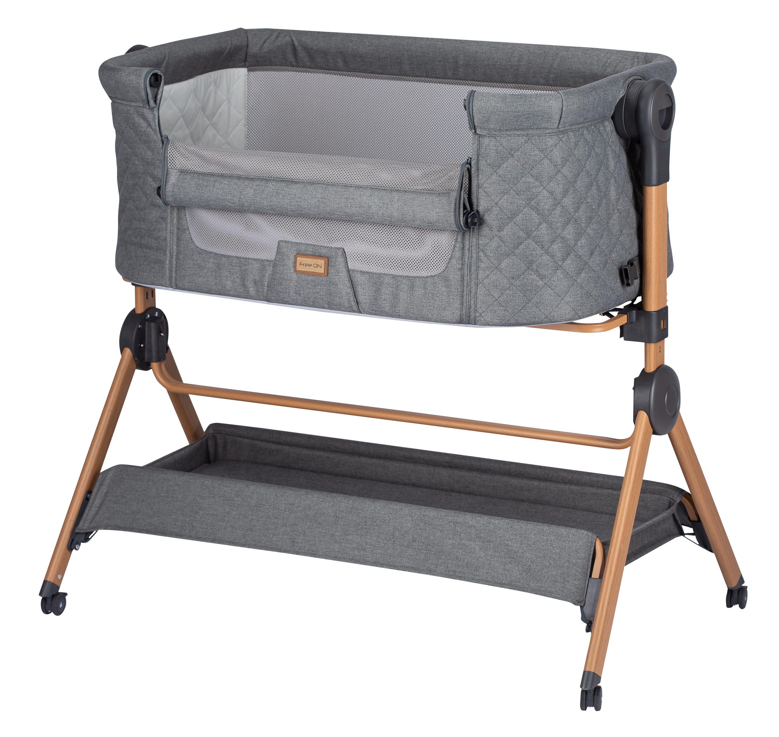 Кроватка и стульчик для ребенка FreeON Nest& Feed 84959 Серый (23714693)