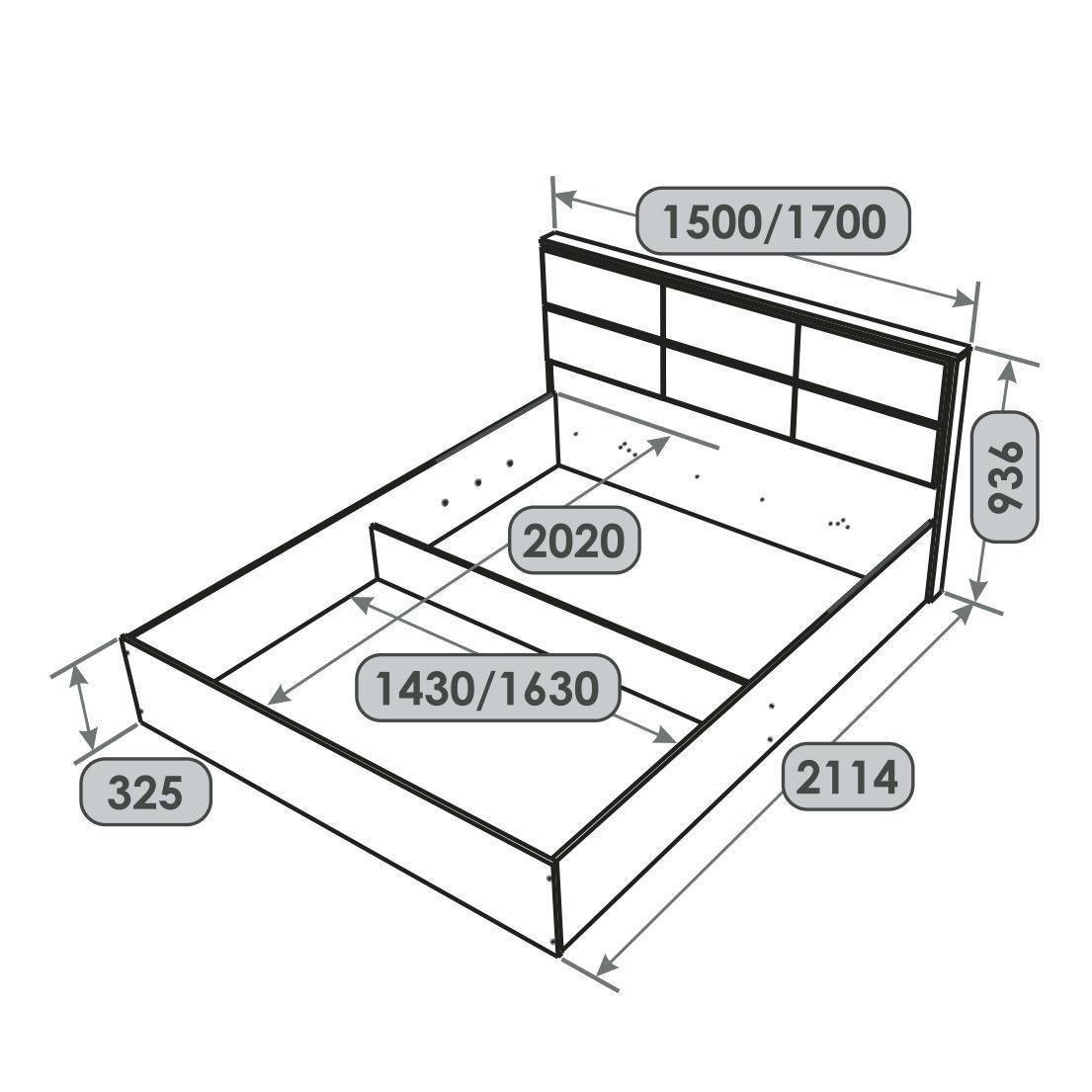 Кровать двухспальная Еверест Лайт-1400 ламели/подъемный механизм 140x200 см Крафт Белый (EVR-20684) - фото 5 Кровать двухспальная Еверест Лайт-1400 ламели/подъемный механизм 140x200 см Крафт Белый (EVR-20684) - фото 5