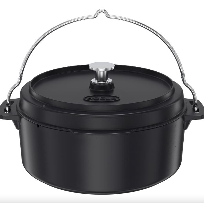 Голландская чугунная духовка для гриля VARIO с ручкой из нержавеющей стали Ø 35 см (Rosle 25425624)