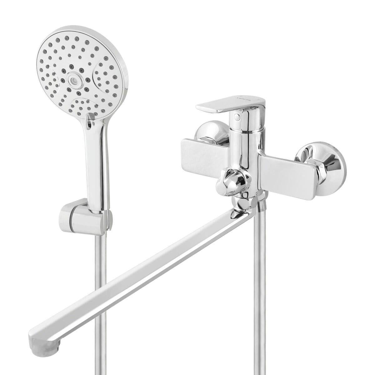 Смеситель для ванны Venta однорычажный с ручной лейкой Хром (BE305DC)