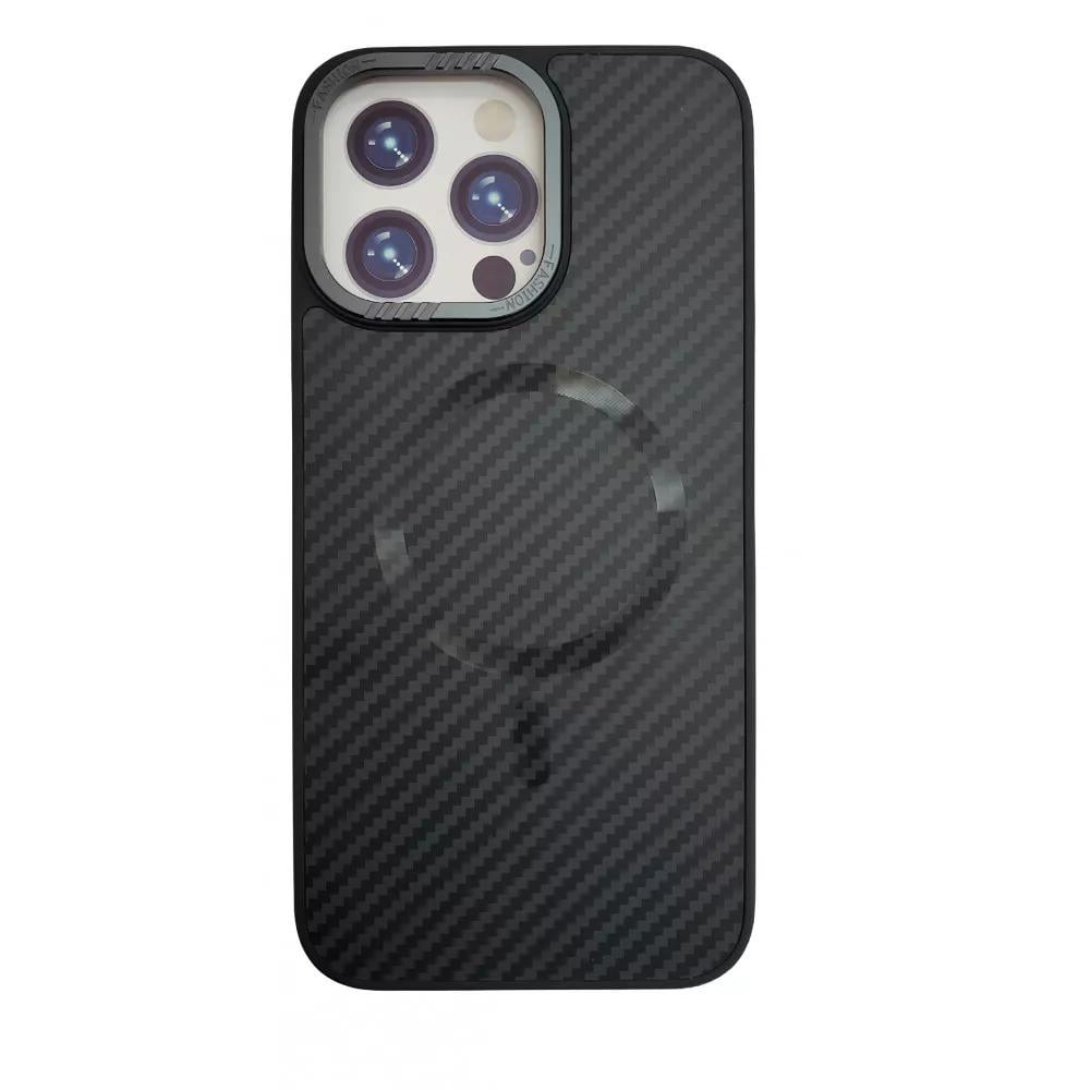 Чехол для телефона iPhone 16 Plus Carbon Armor Case With Magsafe защитный, черный Mag-780109 Чехол для телефона iPhone 16 Plus Carbon Armor Case With Magsafe защитный, черный Mag-780109