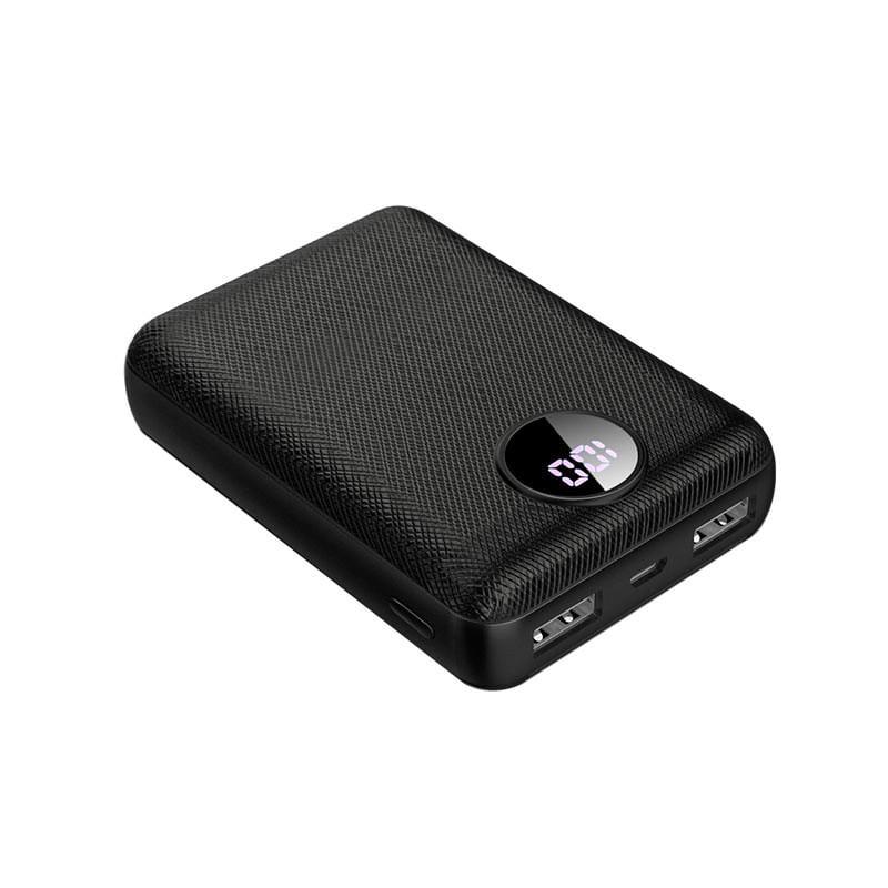 Внешний аккумулятор PZOZ 10000 mAh c Dual USB и OLED дисплеем HM007 Черный