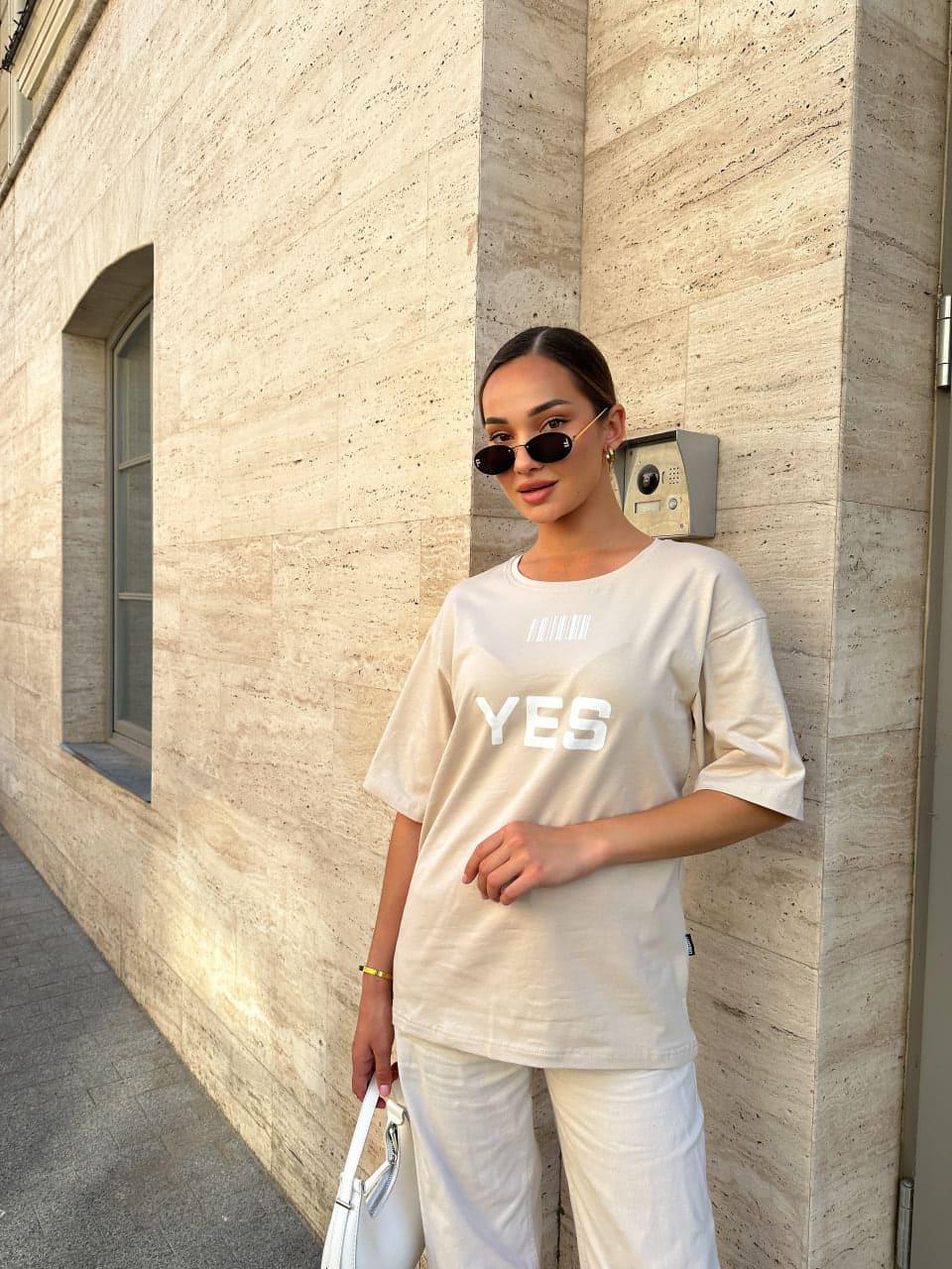 Футболка женская YES NO М156 S Таш (136-1-60)