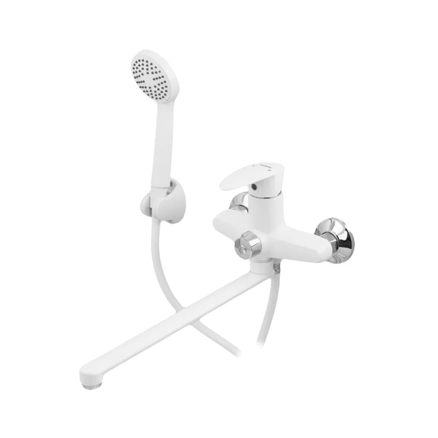 Смеситель для ванной с душевым комплектом PLAMIX Cezar-006 Euro Set White (PM0666) Смеситель для ванной с душевым комплектом PLAMIX Cezar-006 Euro Set White (PM0666)