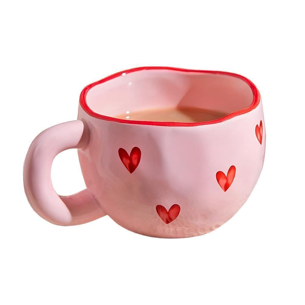 Чашка стильная Сердечная Сказка романтический дизайн с красной обводкой 220 мл Розовый Чашка стильная Сердечная Сказка романтический дизайн с красной обводкой 220 мл Розовый