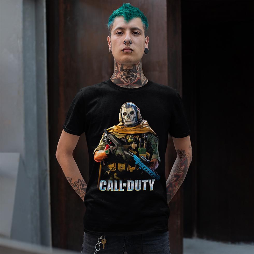 Футболка мужская Call Of Duty Modern Warfare Ghost 3XL Черный (00000006992)