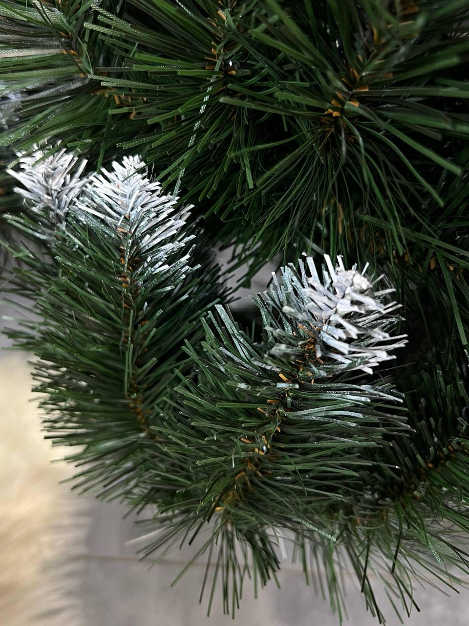 Искусственная елка Снежная королева с белыми кончиками 1,4 м Зеленый (YA678256) - фото 2