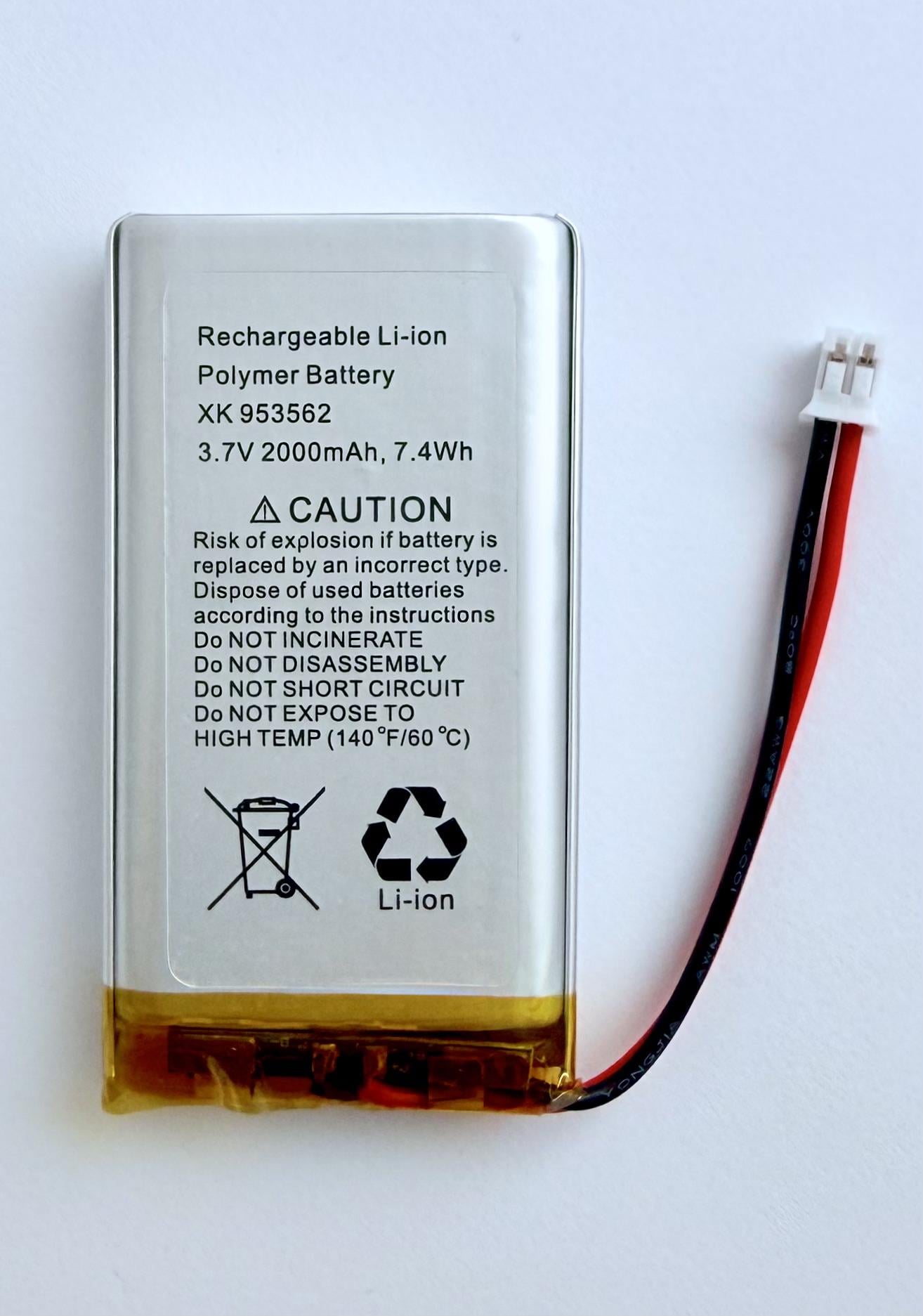 Аккумулятор XK 953562 2 pin 3.7V 7.4Wh совместим с Ajax Hub/Hub Plus/Hub 2/Rex (555301)