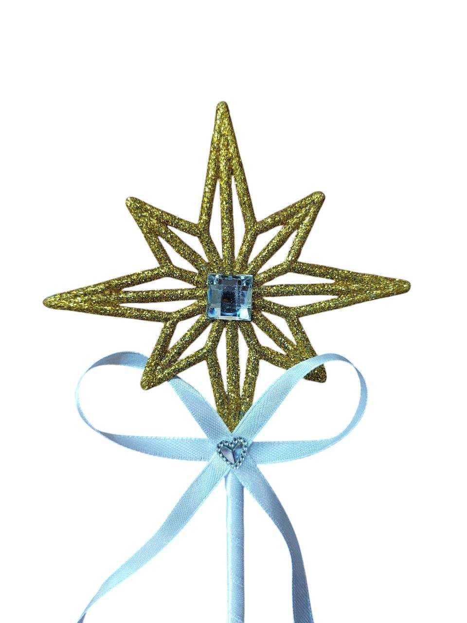 Палочка феи волшебная для костюма 43 см Бело-золотистый (146507) - фото 2 Палочка феи волшебная для костюма 43 см Бело-золотистый (146507) - фото 2